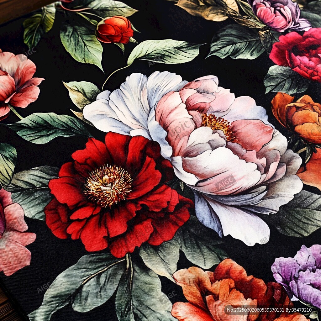 花卉印花布料图案展示