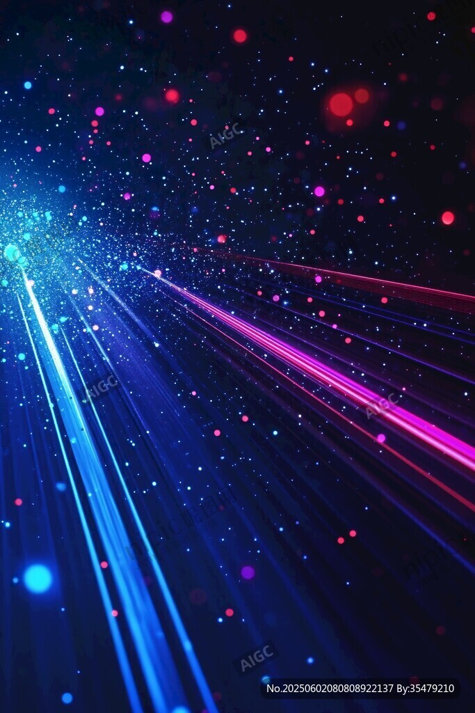 梦幻炫彩光线星空背景图