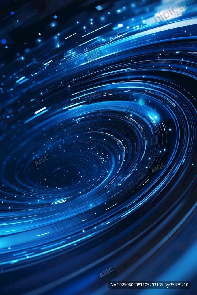 蓝色炫彩宇宙旋涡背景