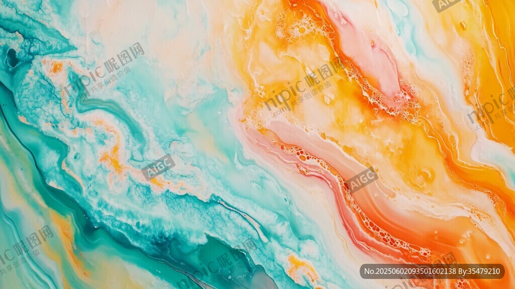 梦幻流体色彩艺术纹理