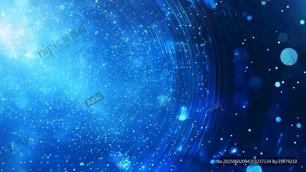 蓝色科技感梦幻星空背景