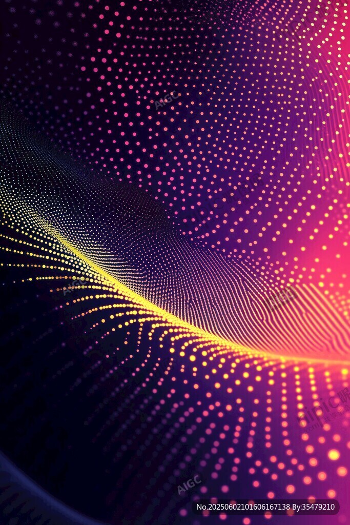 梦幻粒子波浪背景图