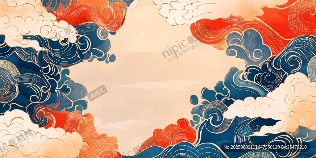 中式云纹背景图