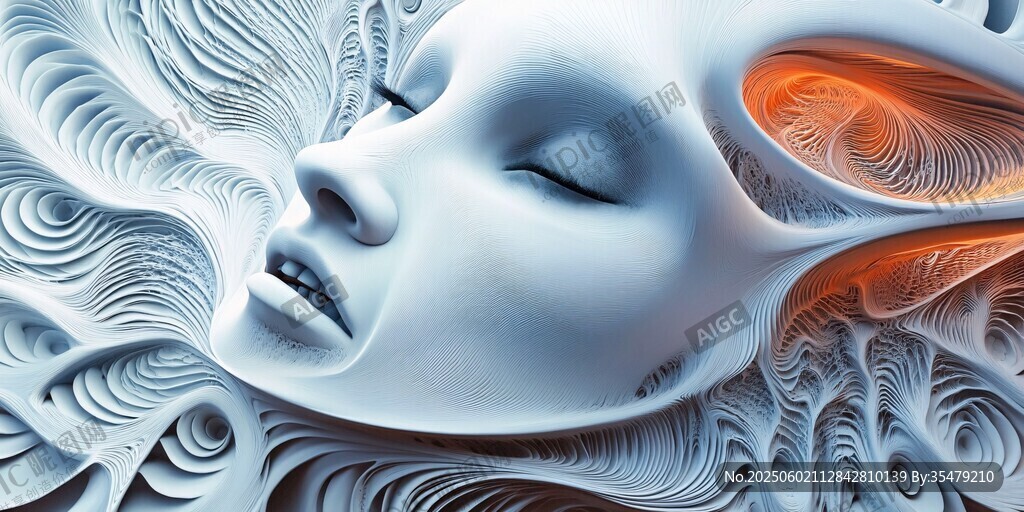 梦幻抽象人脸艺术图像