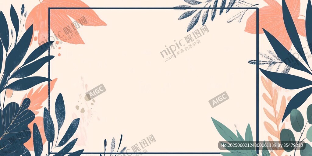 植物边框背景图