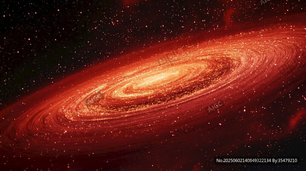 红色漩涡星系 璀璨宇宙奇观
