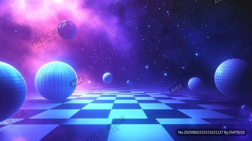 梦幻宇宙中的棋盘场景