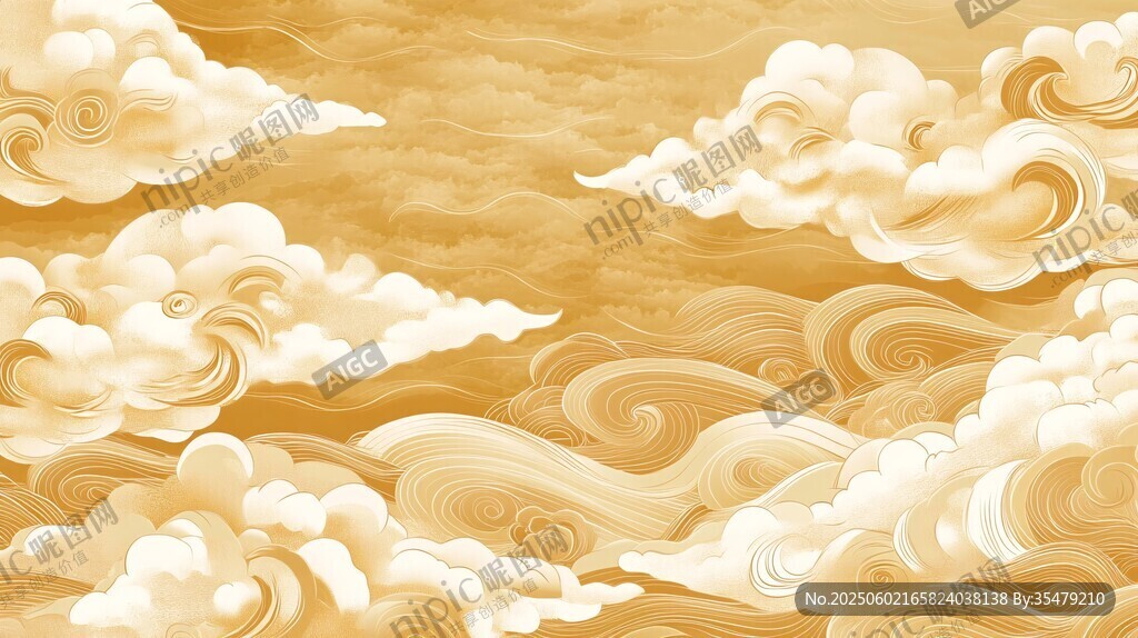 中式云纹背景 古韵悠长