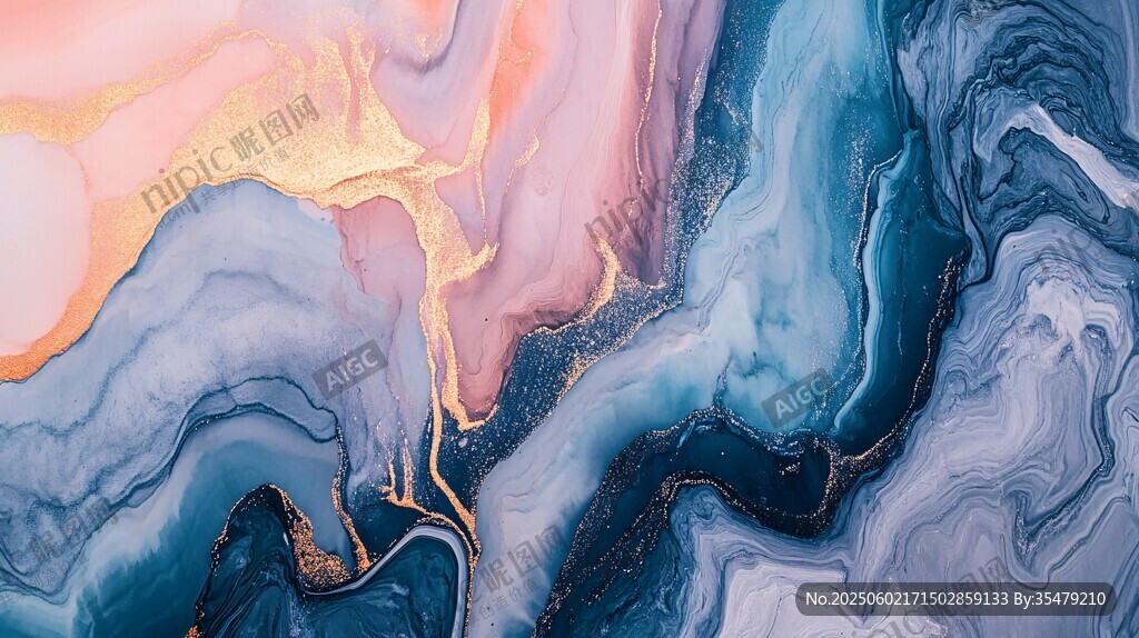 梦幻流体色彩艺术纹理图