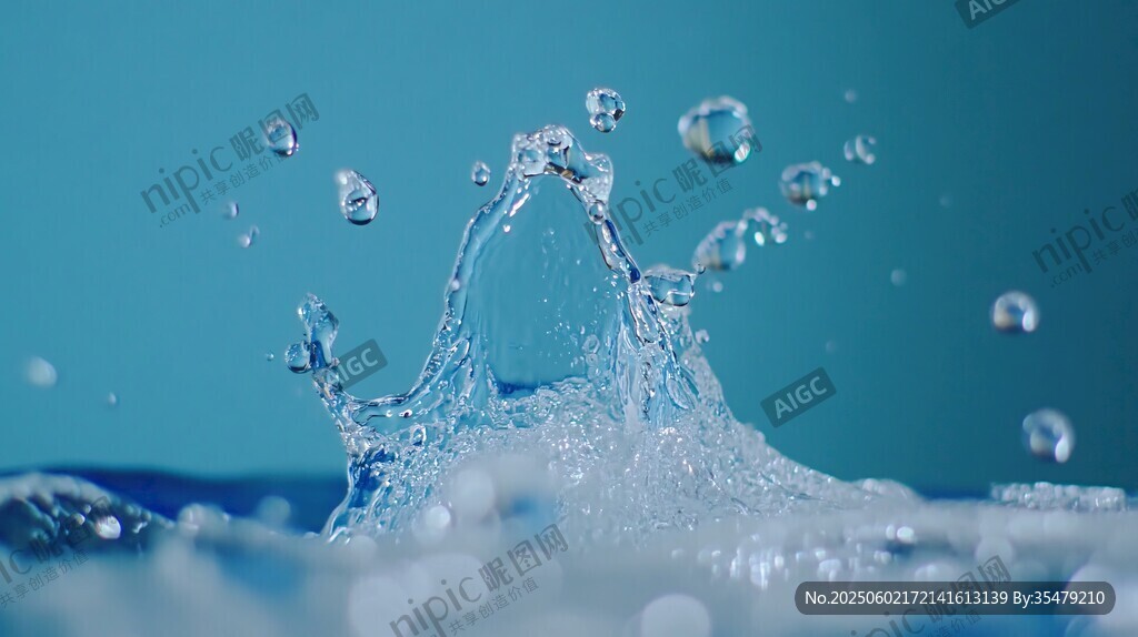 水花飞溅的灵动瞬间