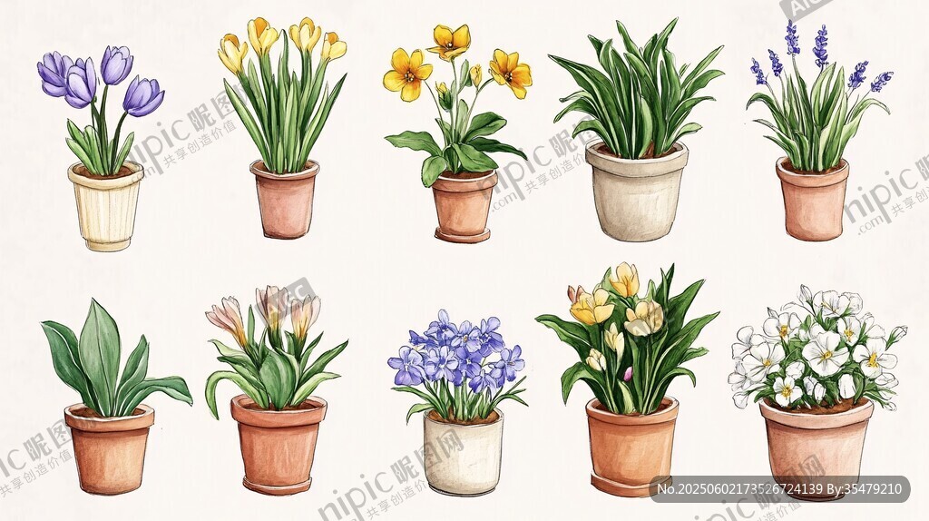 盆栽花卉集合图