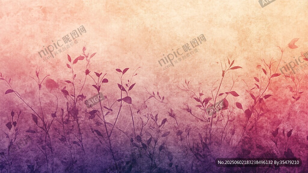 梦幻花草背景图