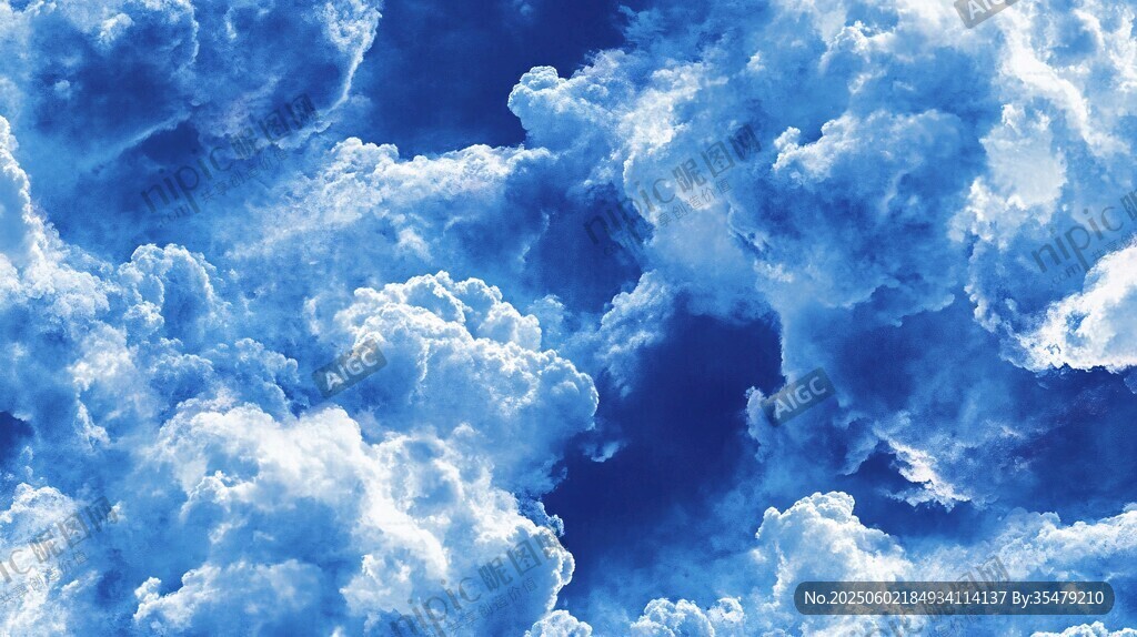 梦幻蓝天云朵美景