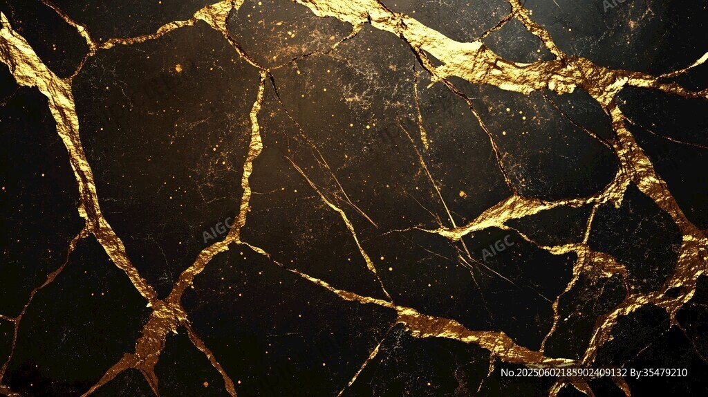 黑金大理石纹理背景图
