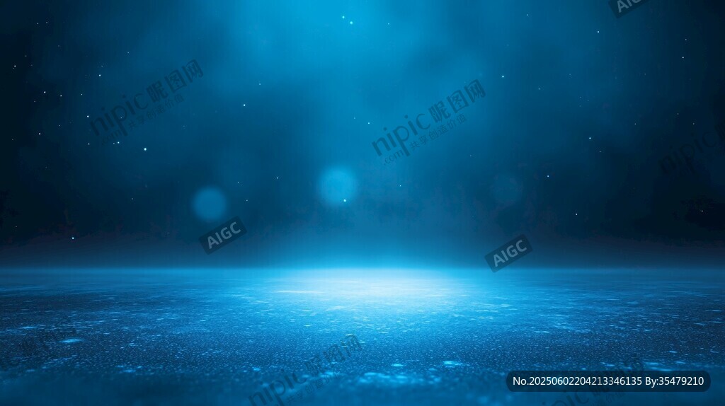 梦幻蓝色科技感舞台背景