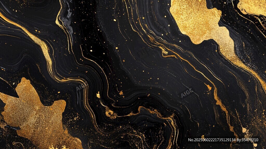 黑金大理石纹理艺术背景