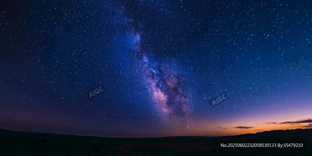 夜幕下的璀璨银河美景