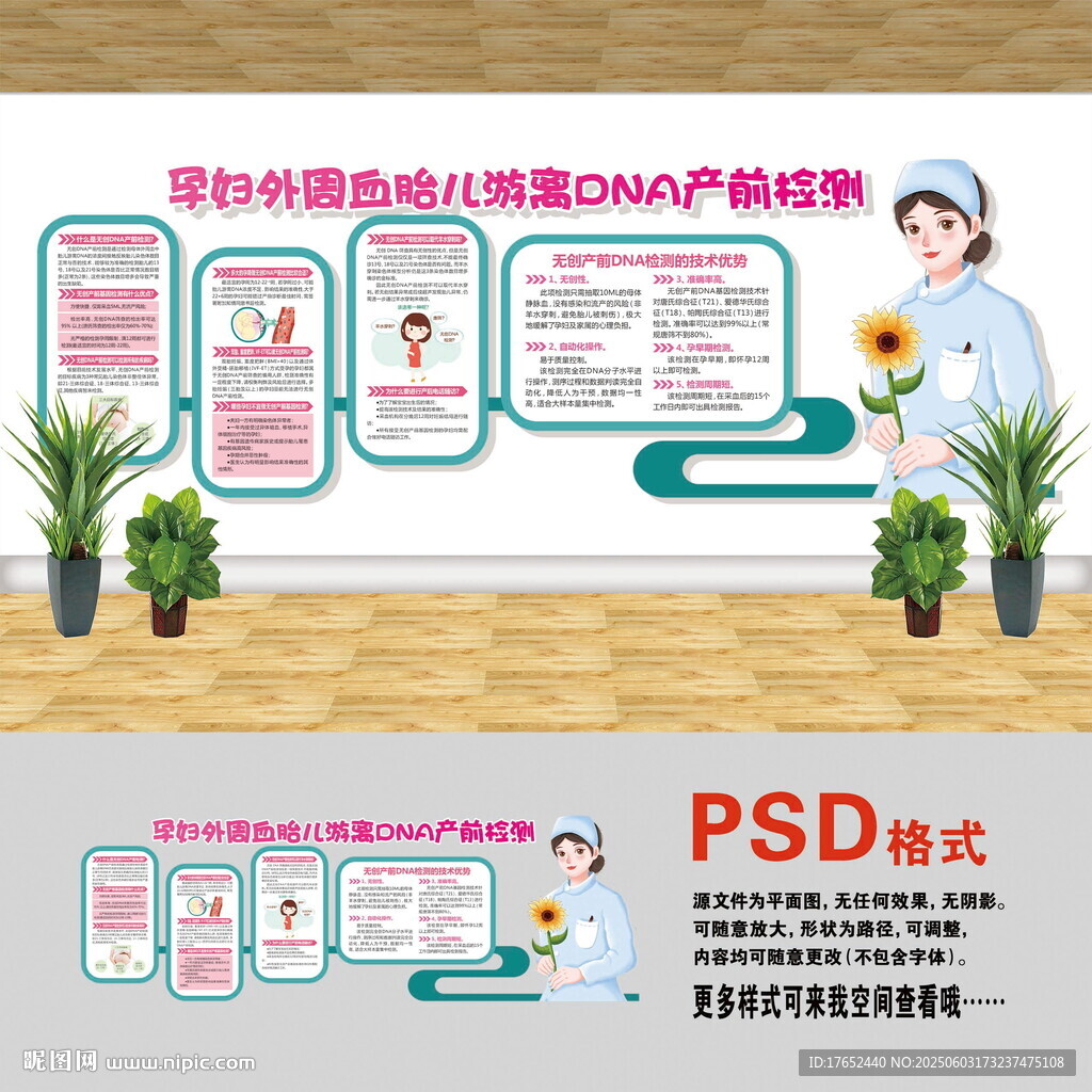 无创DNA检测文化墙
