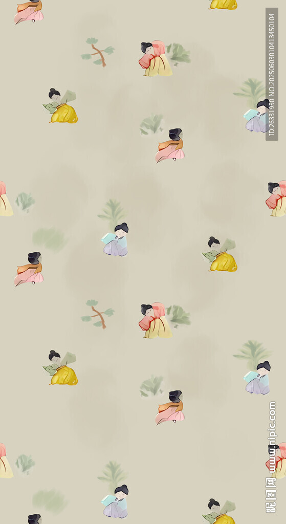 卡通风格小动物图案背景