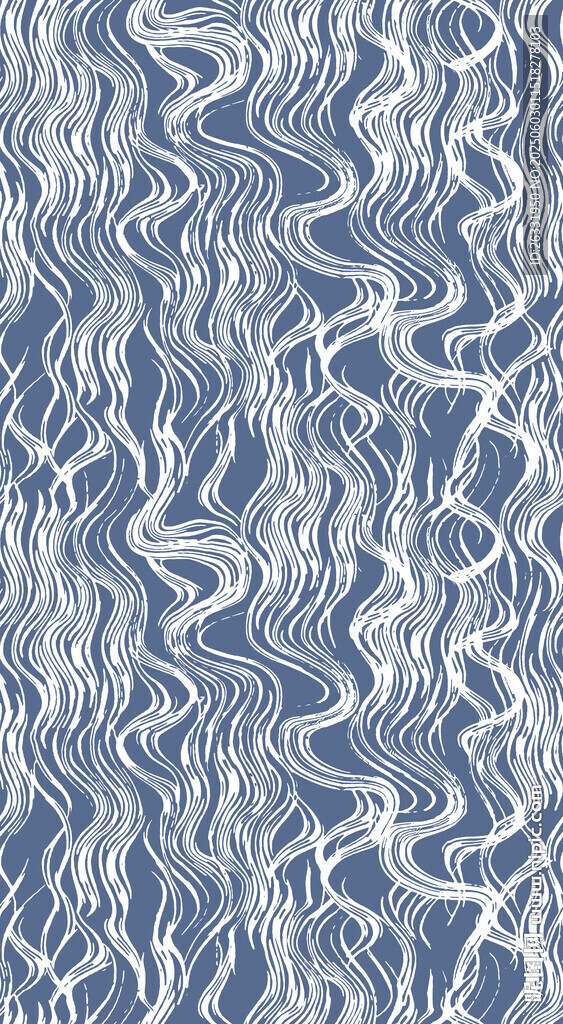 蓝白波浪纹理图案