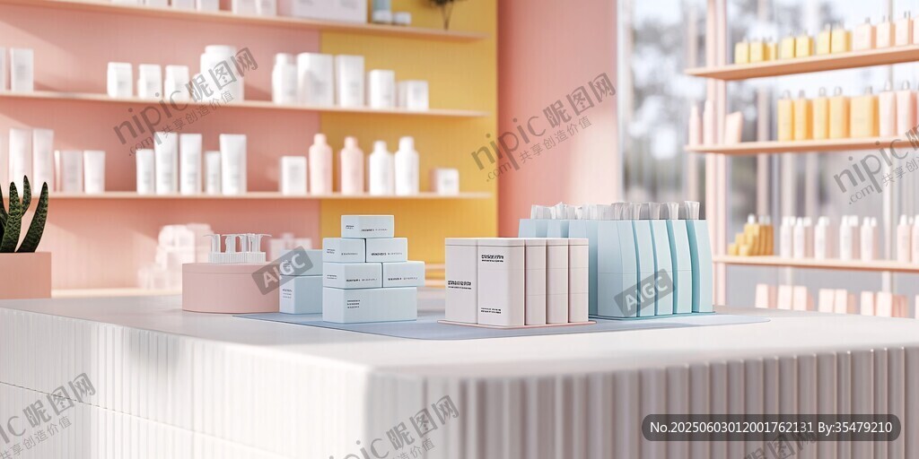 美妆产品陈列展示