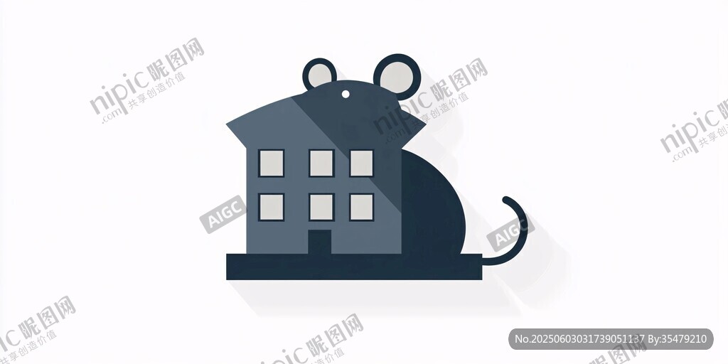 老鼠造型的房屋图标