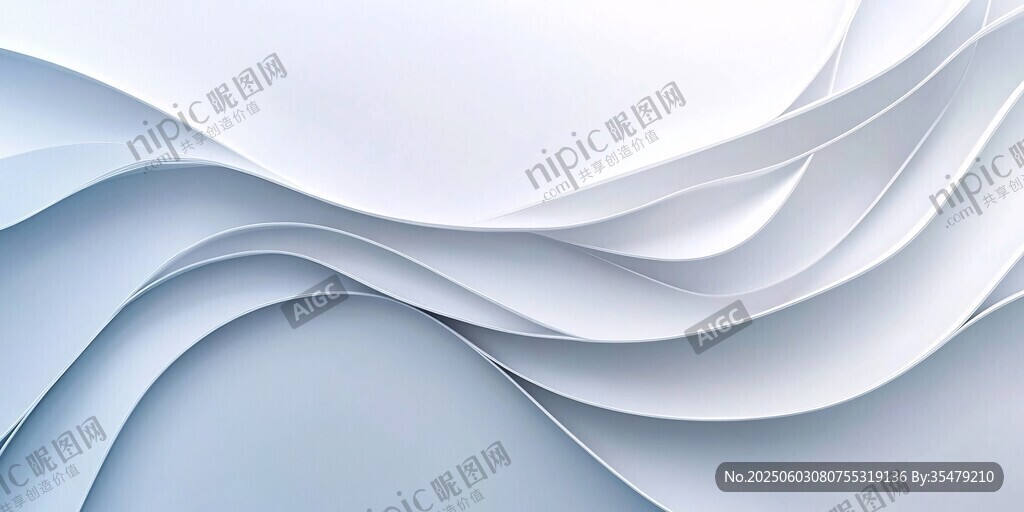 白色波浪形抽象背景图案