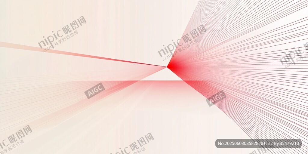 红色线条抽象艺术背景图