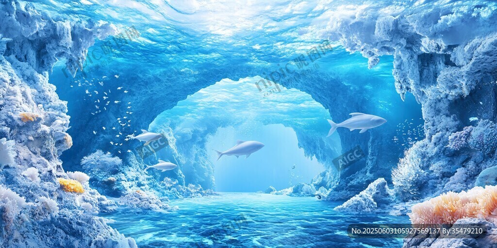梦幻海底洞穴景观