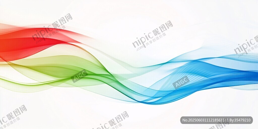 彩色飘逸动感线条背景图