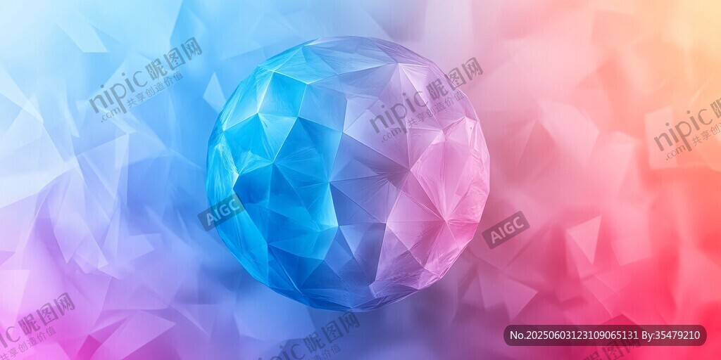 梦幻多边形球体背景图案