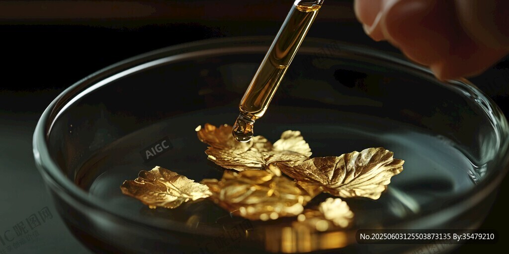 金箔滴液实验特写
