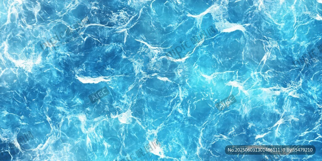 蓝色水波纹理背景图
