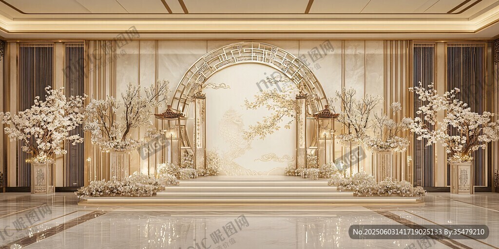 中式浪漫婚礼场景布置