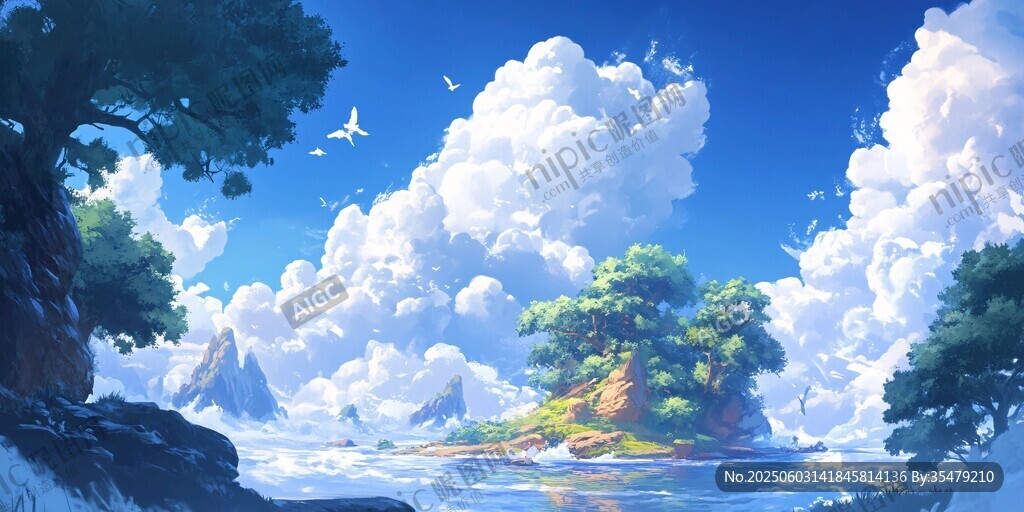 梦幻海岛自然风光图
