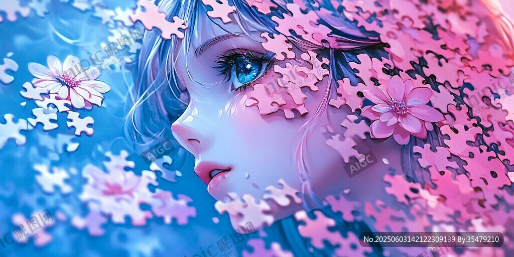 梦幻拼图少女与烂漫繁花