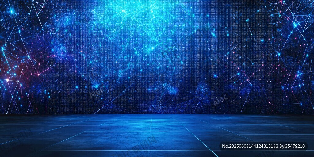 梦幻蓝色星空科技背景