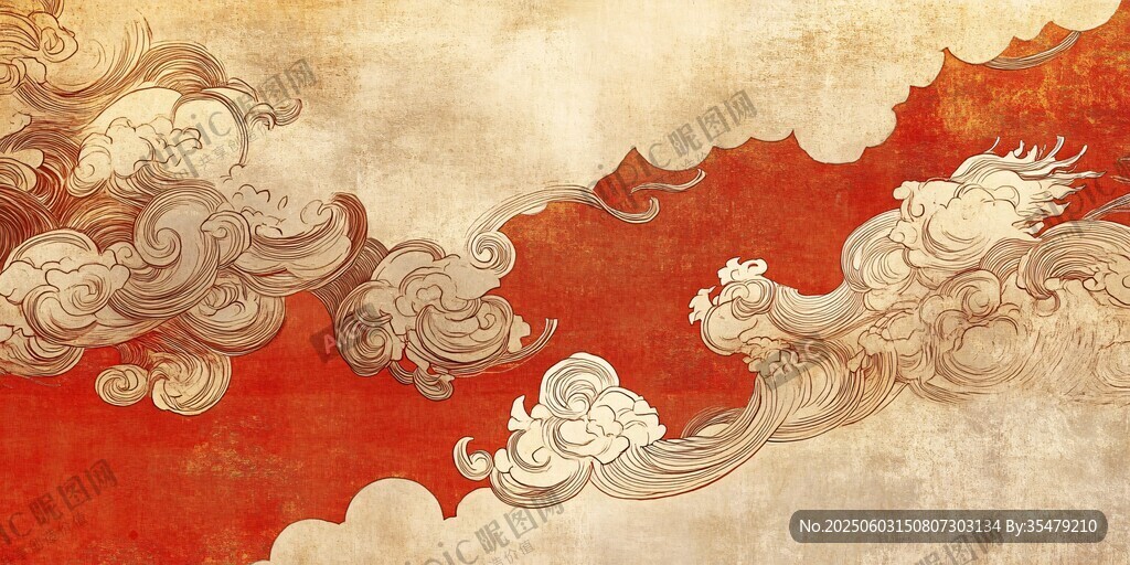 古风云纹背景图