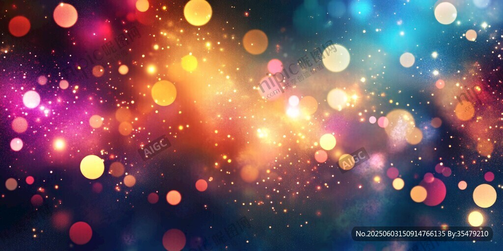 梦幻炫彩光斑背景图