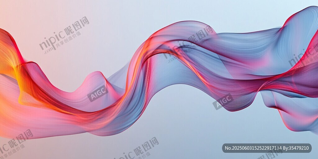 飘逸彩色丝带动态背景图