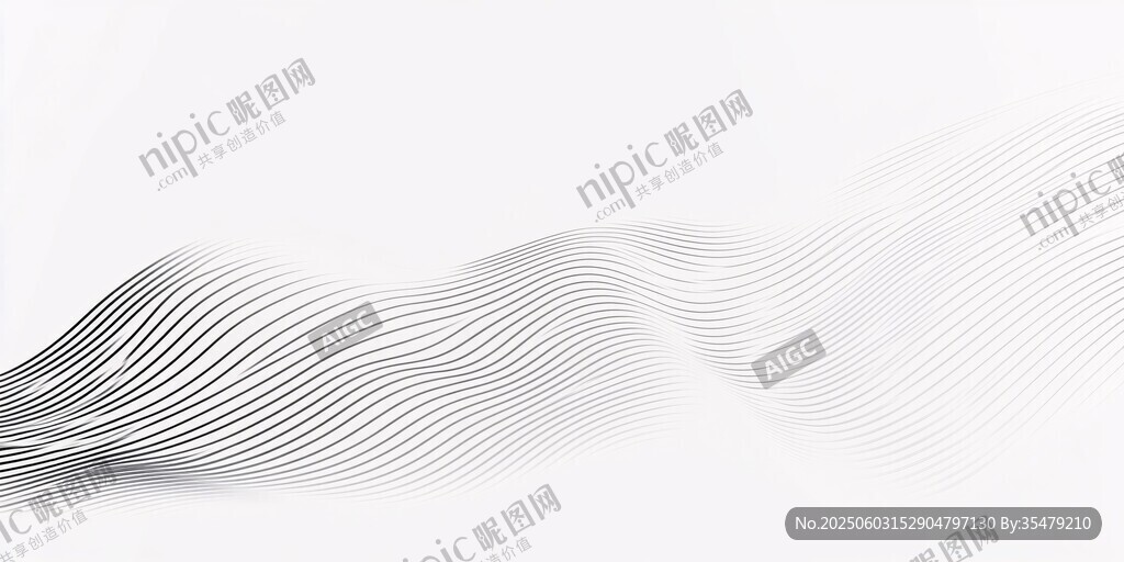 简约线条波浪背景图