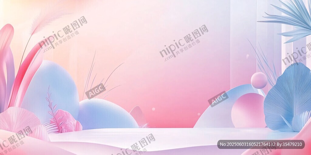 梦幻渐变背景的创意空间