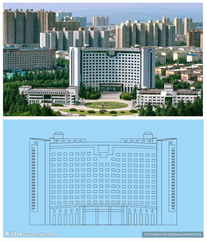 铜川新区城市建筑与平面图展示