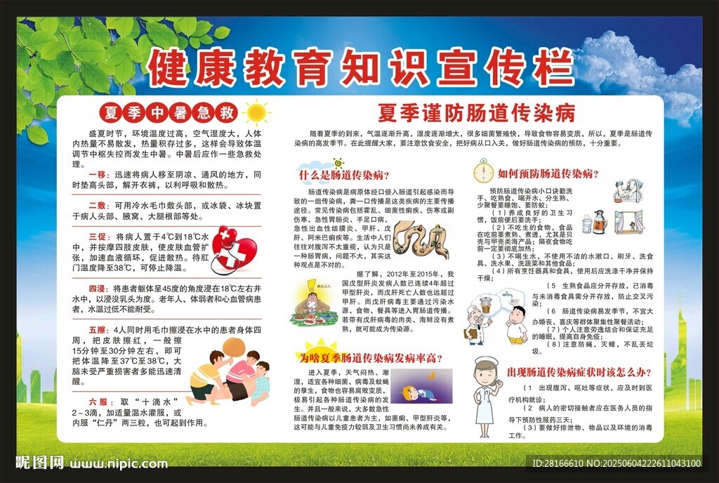 夏季健康教育知识宣传栏