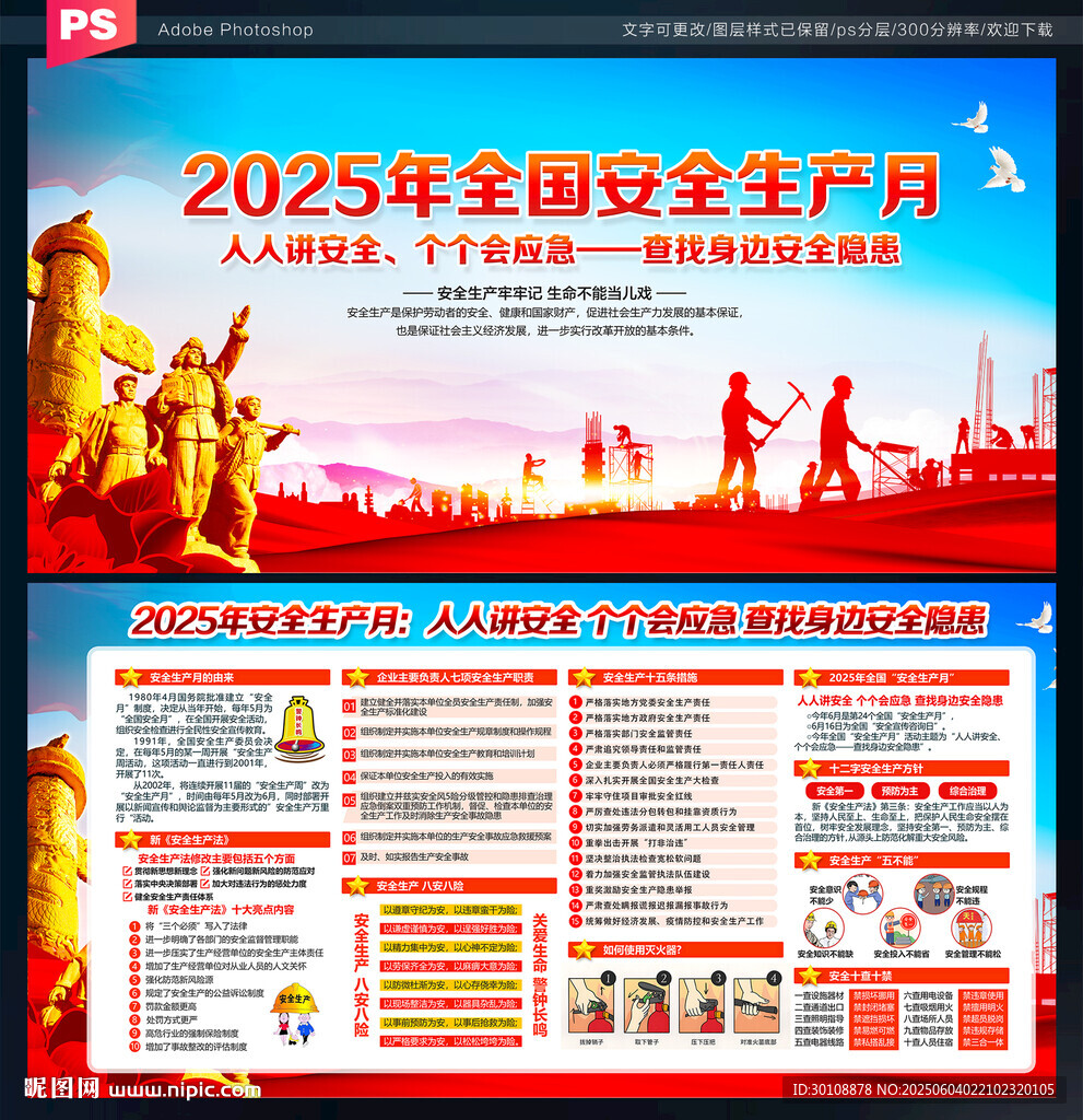 2025年安全生产月展板