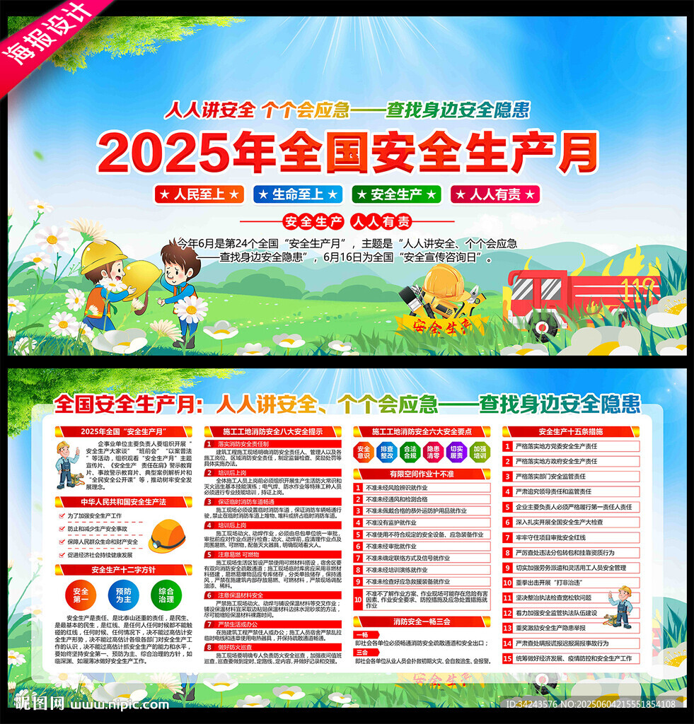 2025年安全月宣传栏展板
