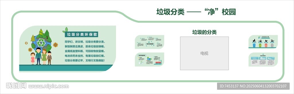 垃圾分类文化墙环保宣传文化墙