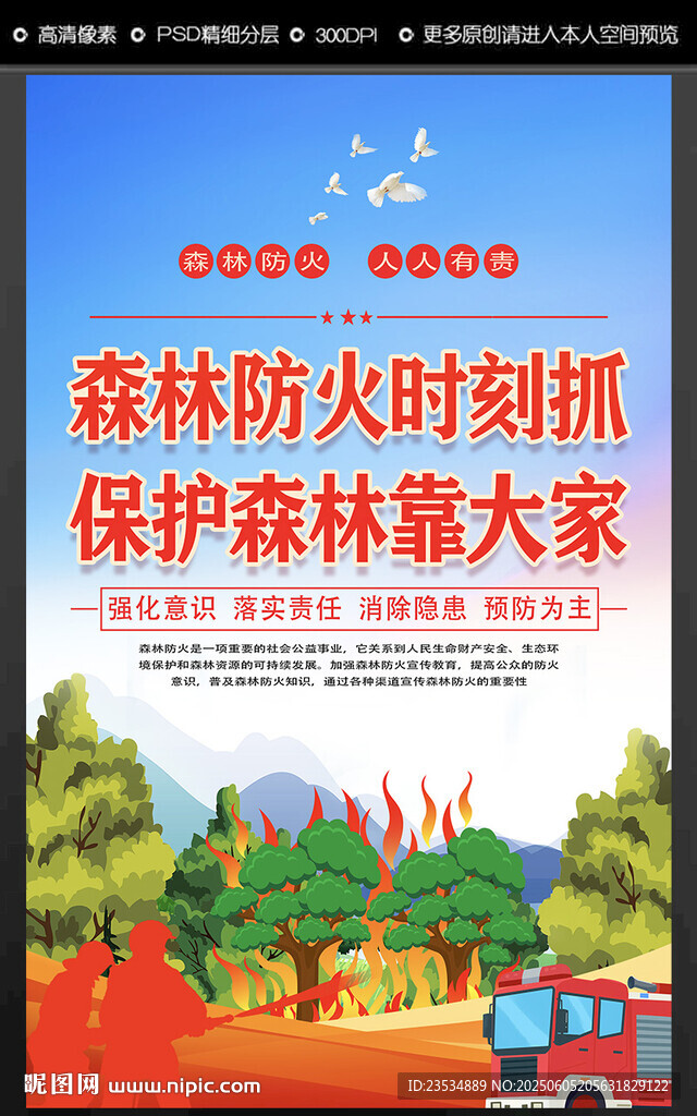 森林防火宣传海报