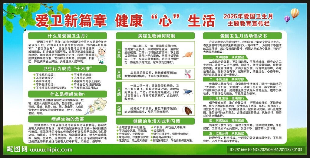 爱国卫生月宣传栏