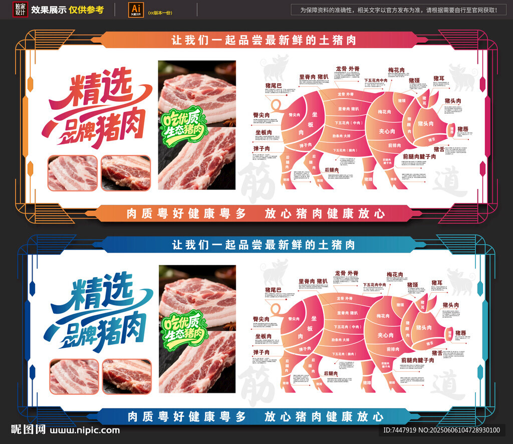 猪肉分割图